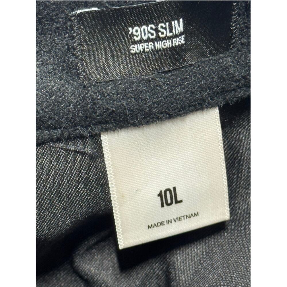 NWT Express 90s Slim Pants Womens 10L Black Faux Leather Super High Rise Classic - Picture 7 of 11